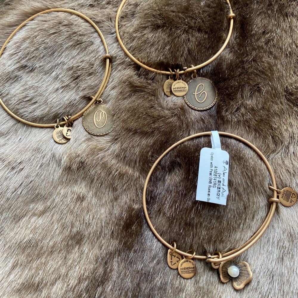 Alex & Ani set of 3 Russian Gold Bangles - Picture 3 of 3